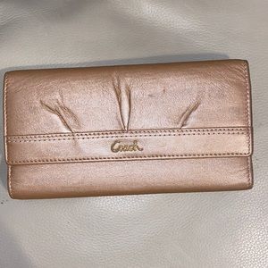 Genuine Coach Rose Gold Wallet Vintage y2k